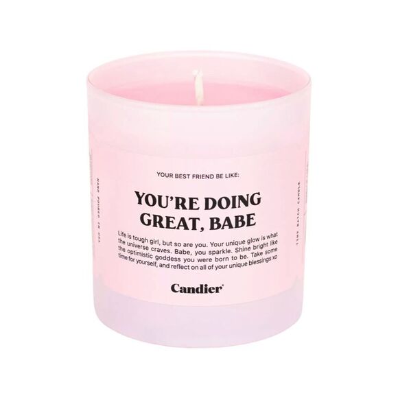 Candier You’re Doing Great Babe Handmade Votive Candle 9 oz. - Picture 1 of 4